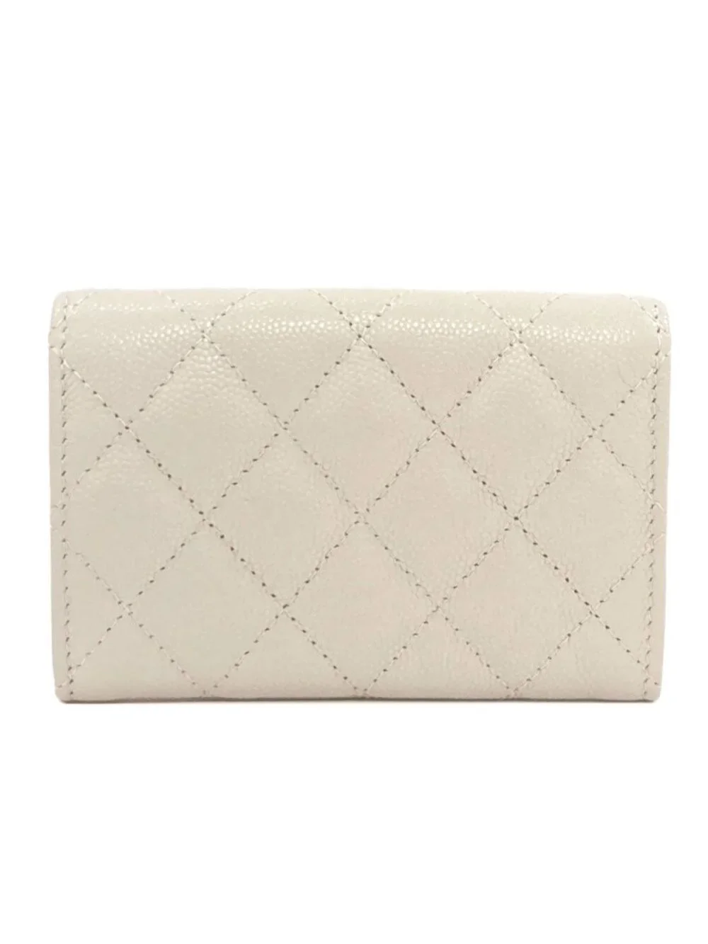 Chanel CC Logo Quilted Gold Coin Case Grained Calfskin